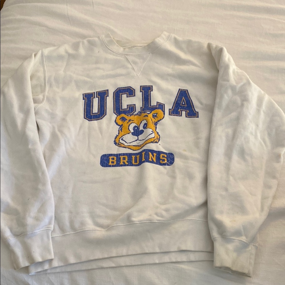 Gear For Sports White and Blue Crewneck Sweater
